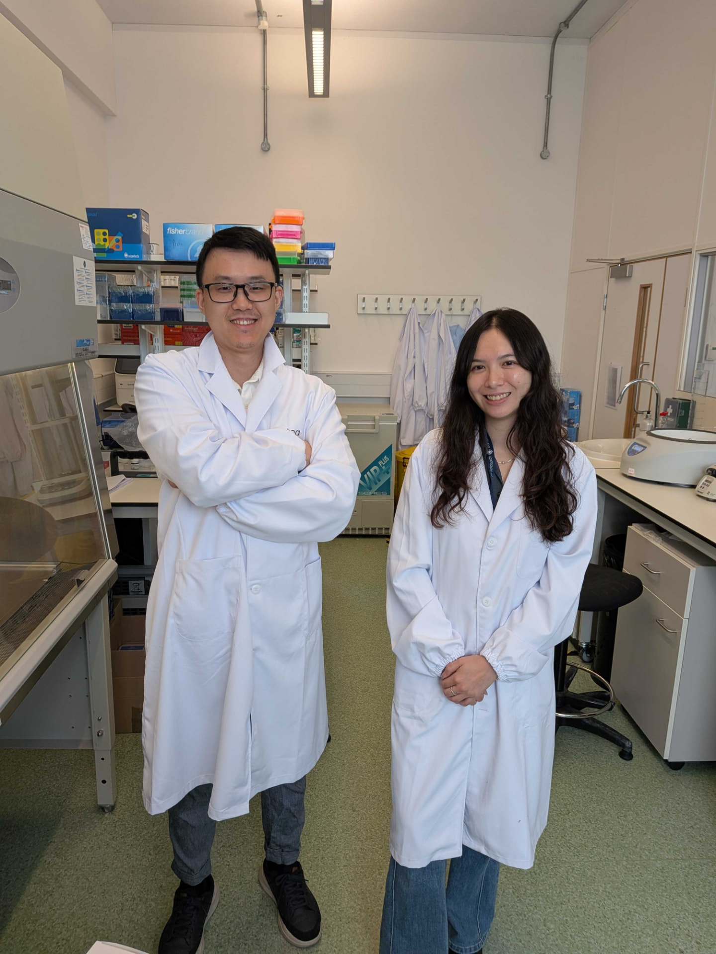 The Canos co-founders in the laboratory